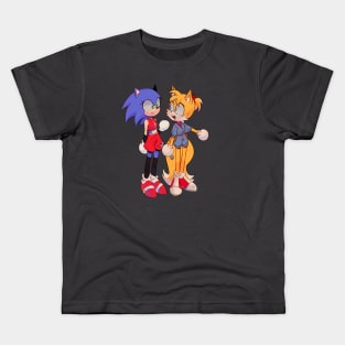 Sonic and Tails genderbend Kids T-Shirt